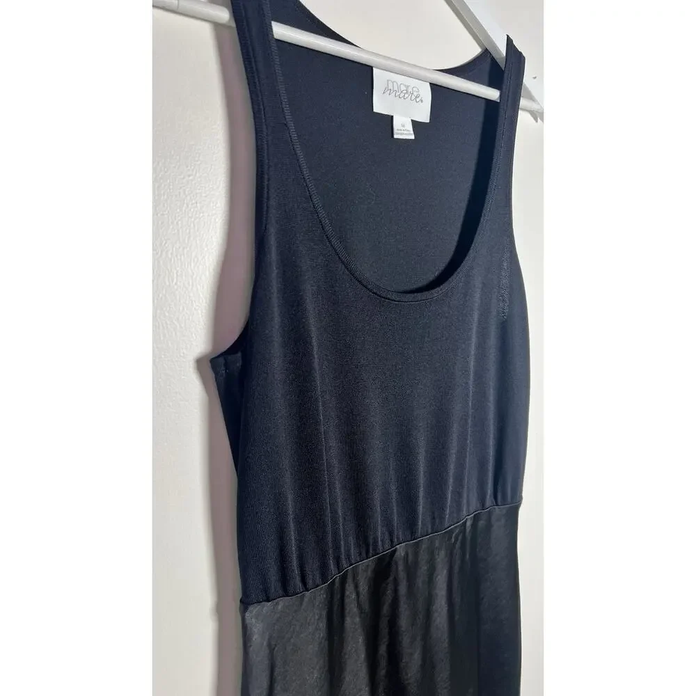 Anthropologie x Mare Knit Slip Twofer Black Midi Dress - Picture 7 of 13